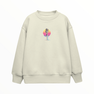 Retro Microphone - Çocuk Sweatshirt