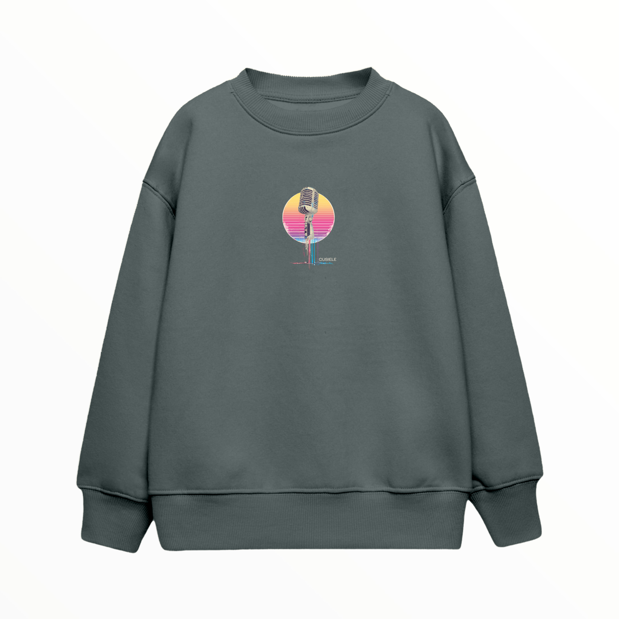 Retro Microphone - Çocuk Sweatshirt