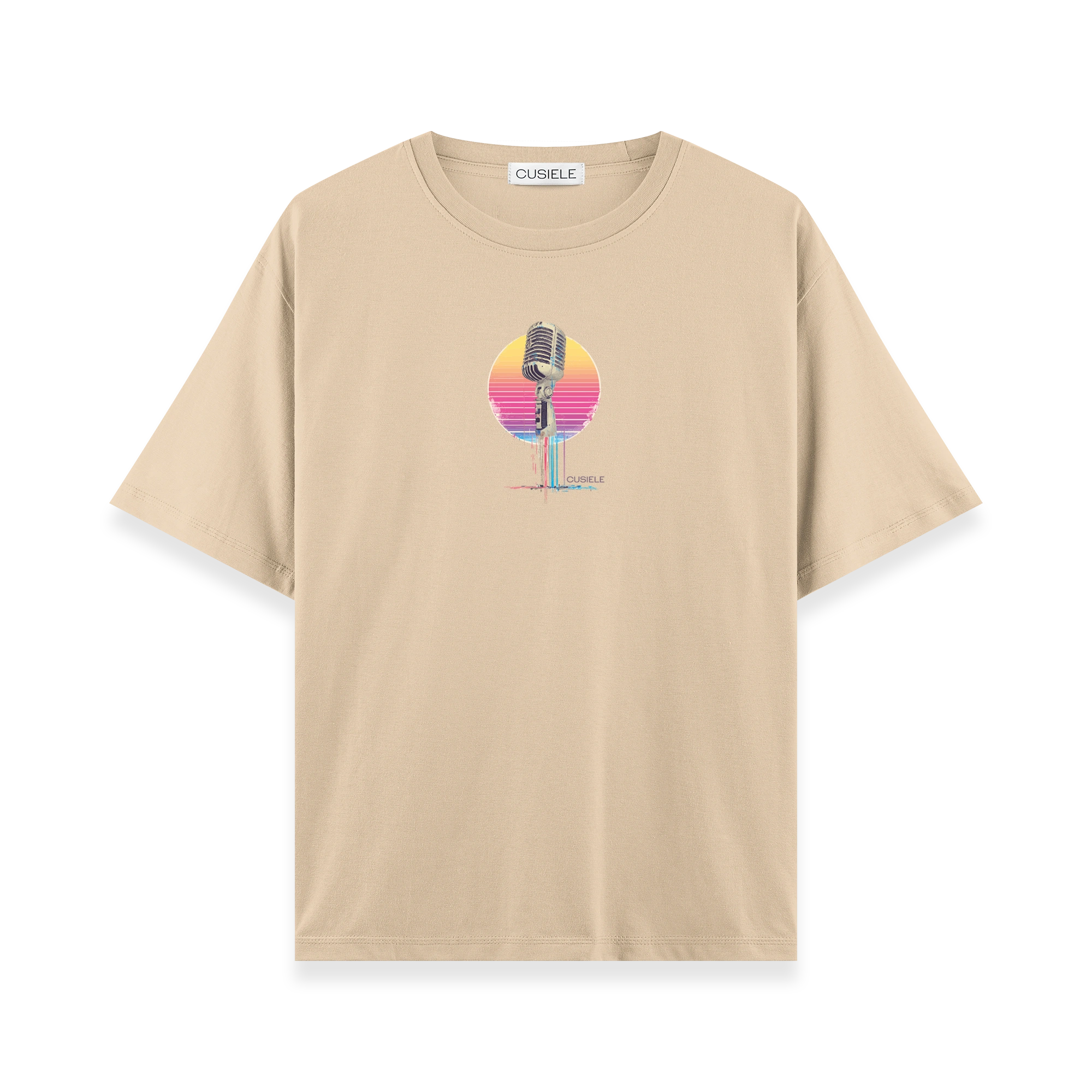 Retro Microphone - Oversize T-shirt